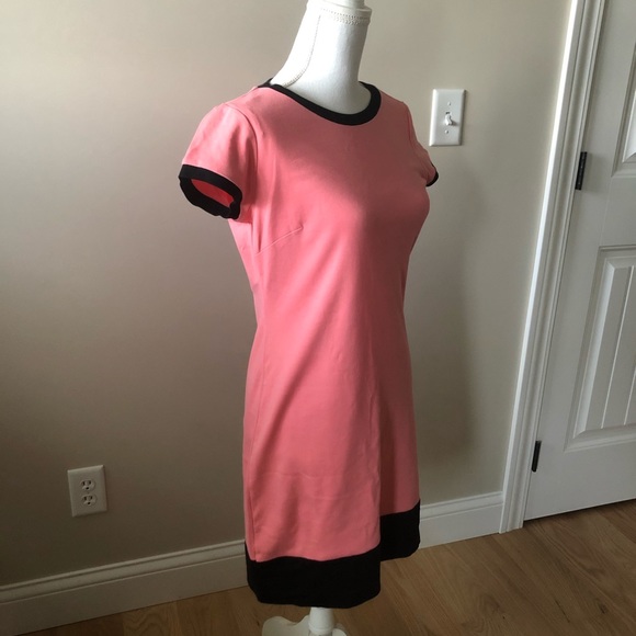 Coral Pink and Black New York and Company Dress - Picture 2 of 6